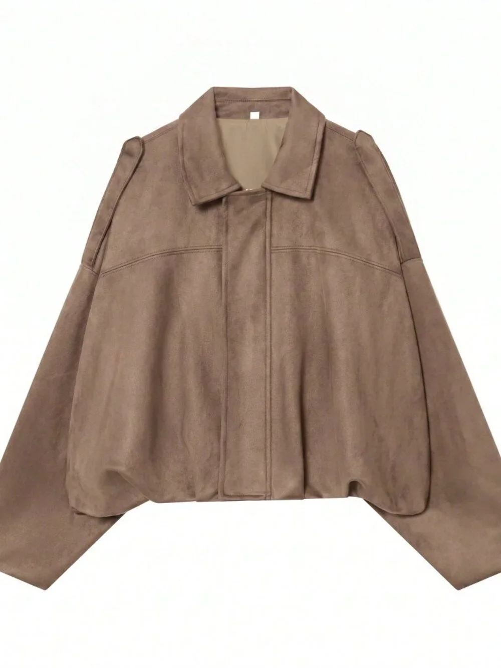 Maroon Casual Women's Loose Faux Fur Long Sleeve Single-Breasted Jacket